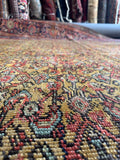 Antique Mahal rug with intricate allover pattern.