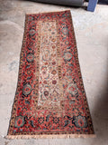 Collectible antique Sultanabad rug displaying unique design elements that stand out from standard Mahals.