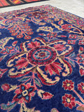 Low pile Persian Lilihan rug with beautifully softened vegetable dyed wool.