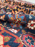 Detail shot of natural dye colors and Mina Khani design