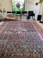 Antique Persian Heriz Rug / 9'5 x 12'7 Rug #2812