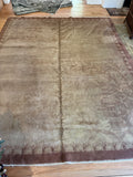 Large Neutral Vintage Rug / 8' x 9'10 Antique Chinese Rug #1263