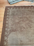 Large Neutral Vintage Rug / 8' x 9'10 Antique Chinese Rug #1263