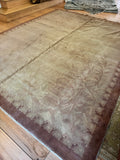 Large Neutral Vintage Rug / 8' x 9'10 Antique Chinese Rug #1263