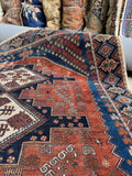Worn Antique Persian Afshar Tribal Rug / 6x7 Rug #4500