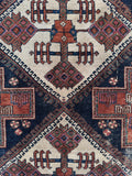 Worn Antique Persian Afshar Tribal Rug / 6x7 Rug #4500