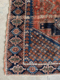 Worn Antique Persian Afshar Tribal Rug / 6x7 Rug #4500