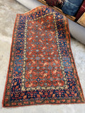 4x7 Vintage Persian rug with a vibrant color story and beautiful floral motifs.