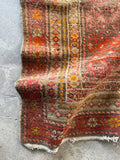 3x8 Heavily Abrashed Vintage Persian Runner #4457
