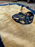 Luxurious velvety Chinese rug from the 1930s with soft underfoot pile.