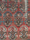 Linear abstract paisley motifs in mixed colors.