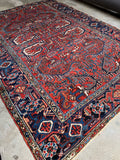 Large Vintage Persian Heriz Rug / 6'5 x 9'5 Rug #4304