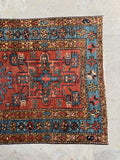 Skinny Persian Vintage Runner / 2'11 x 11'1 Antique Heriz Runner #4122