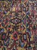 Closeup of the small scale Herati design on the Mahal rug.