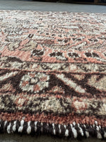 Rare 30-foot vintage Persian runner with fine floral details and dainty border bands.