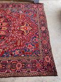8x12 Antique Persian Heriz Area Rug #4611