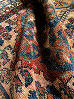Small Antique Persian Rug / 3x6 Pink Persian Malayer #3743