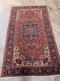 High traffic durable wool rug detailed view demonstrating sturdy weave density and low-pile vintage character.