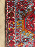 2x12 Sky Blue Skinny Vintage Persian Runner #4532