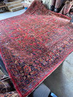 Square Persian rug with rich color palette