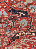Antique Heriz Rug / 9'2 x 11'6 / Wildly Distinct Persian Heriz Rug #3931