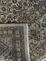 Large Muted Persian Rug / Persian Vintage 7' x 10'5 Tabriz Rug #3699