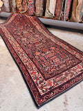 Rugged hallway runner rug 9 ft laid out flat, ideal for entryway, hallway, or heavy foot traffic areas.