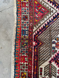 15' Vintage Persian Seraband Runner / Heavy Tribal Persian Hallway Rug 3'9 x 14'9 Runner #4463