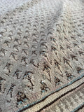 Close-up of hand knotted Persian Seraband with dense wool pile.