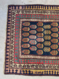 Small Antique Tribal Rug / 3'5 x 4'9 Antique Caucasian Rug #4355