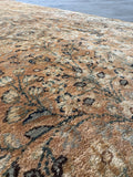 2'8 x 20'8 golden antique Persian stair runner with low original wool pile and luxurious natural sheen.