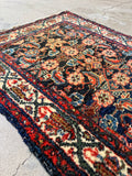 Antique Skinny Persian Runner | 2'8 x 6'4' Navy Vintage Runner #3911
