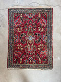 2x3 Small Antique Persian Floral Scatter Rug #2771