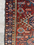 Small Antique Persian Scatter Rug / 3'1 x 4'5 Gharajeh Rug #4399ML