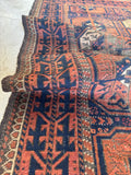 Small Nomadic Vintage Rug / 3' x 5'7 Persian Baluch Rug #4403