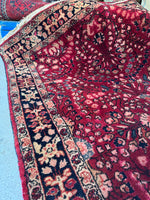 Rich Berry Persian Sarouk Rug / 3'4 x 5' Rug #4262ML
