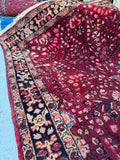 Rich Berry Persian Sarouk Rug / 3'4 x 5' Rug #4262ML