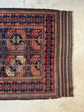 Small Nomadic Vintage Rug / 3' x 5'7 Persian Baluch Rug #4403