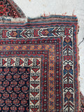 Small Worn Persian Rug / 3'4 x 4'8 Antique Afshar Rug #3595