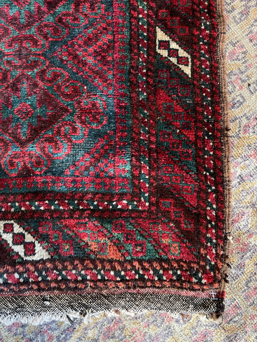 Small Vintage Rug / 2x3 Handwoven Tribal Scatter Rug – Blue Parakeet Rugs
