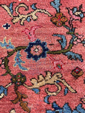 Vintage Persian Mahal rug displaying soft plush wool texture and fine hand-knotted detailing.