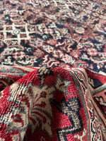 Luxurious vintage Mahal rug with traditional Herati repeat pattern