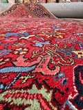 Antique wool area rug from Northwest Persia.