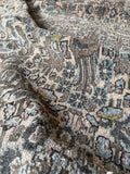 Close-up view showing intricate rug composition.