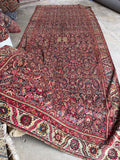 Overall wear and patina of 19th-century rug