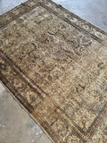 Floral design with soft compound-washed colors.
