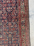 Handwoven Mahal rug with vegetable-dyed wool and subtle abrash.