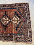 Worn Antique Persian Afshar Tribal Rug / 6x7 Rug #4500