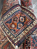 Antique Persian Kurdish Bag Face Scatter Rug / 2x2 Rug #4486
