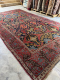 Diagonal view of medallion design  and border design from the Bidjar rug.